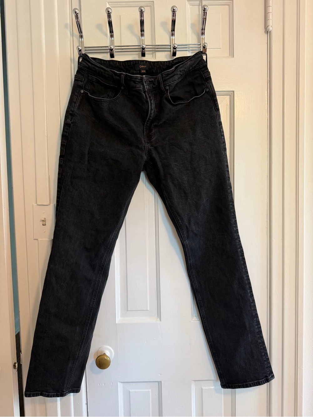 Quince Men’s Warren Stretch Athletic Taper Jeans – Black – 32x32
